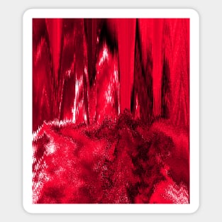 Melted Glitch Red Sticker